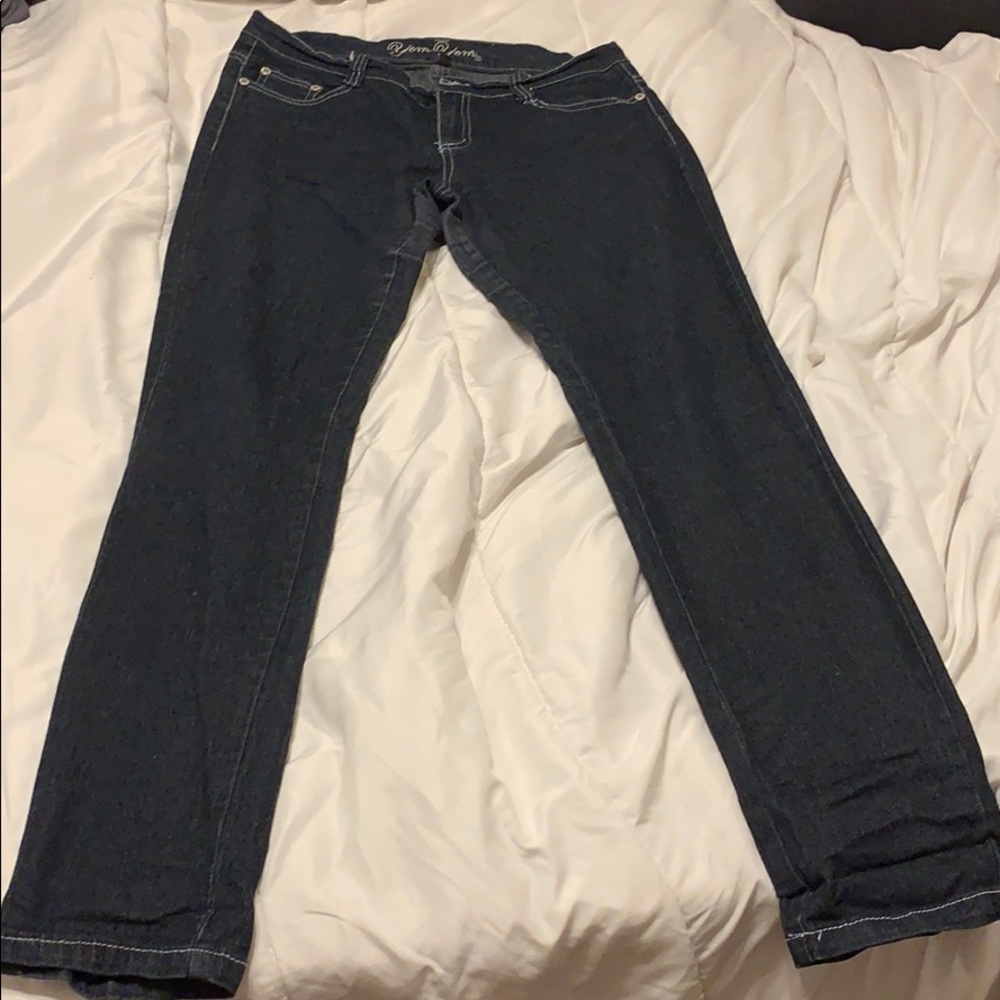 Yom Yom Dark Skinny Jeans with Bling size 5